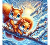 Snow Branch Squirrel 300 Piece Jigsaw Puzzles for Adults and Kids, Impossible Puzzle, Jigsaws 300 pieces for adults Gifts, Difficult jigsaw puzzles for The Whole Family