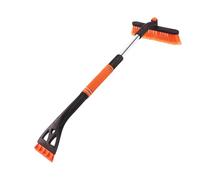Snow Brush for Car - 64 cm Extendable Ice Scraper with 360° Rotating Head, Removable Snow Brush for Wind