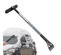 Snow Brush for Car, Extendable Snow Brush with Rotating Head and Ice Scraper, Foam Handle Winter Cleaning Tool, Windscreen Window Frost Removal Cleaner for Trucks, SUVs, Homes