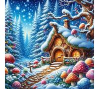 Snow Cabin Tree 120 Piece Jigsaw Puzzles for Adults and Kids, Impossible Puzzle, Jigsaws 120 pieces for adults Gifts, Difficult jigsaw puzzles for The Whole Family