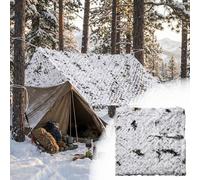 Snow Camouflage Netting for Garden Shade 9.8 ft x 42.7 ft/118.1 in x 511.8 in/3x13 m, Decorative Camo Netting Pergola Cover, Breathable 210D Oxford Mesh for Patio Privacy Balcony Decor Backyard