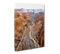 Snow Canyon State Park In Idaho Canvas Print | Gallery Wrapped 30mm Frame Wall Art | 20x14 inches | Ready to Hang | Modern Landscape Picture | Living Room Bedroom Lounge Office
