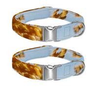 Snow-Capped Hill Peaks Adjustable Pet Collar for Small Medium Large Dogs & Cats, Reflective Strip for Night Safety, Soft Comfort Pad