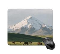 Snow - Capped Mountain Mouse Pad 20 * 25cm - Non-Slip Rubber Base Mouse Mat Portable Square Desk Mat for Office, Laptop, Travel, Wireless Mice Mats - Waterproof & Durable Design