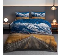 Snow-Capped Mountain Road Duvet Cover Sets Single Comforter Cover Highland Landscape Bedding Set For Youth Adult Modern Quilt Cover Decor Room