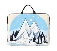 Snow-capped mountains 14 Inch Laptop Sleeve with Handle - Shockproof Water Resistant Protective Cover for 14" Computers, Office & Travel