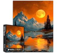 Snow-Capped Mountains and Lakes 1000 Piece Jigsaw Puzzles for Adults Sunset Scene Art Puzzle Colorful DIY Puzzles for Home Decoration Gifts Family Puzzle Perfect for Game Nights 20" ×27"