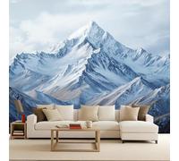 Snow-Capped Mountains and Rivers Wallpaper Mural Natural Scenery Photo Wallpaper Snow-Capped Mountains and Rivers 3D Wall Mural 150x105cm Non-Woven Premium Art Print Decoration Poster Picture Bedroom