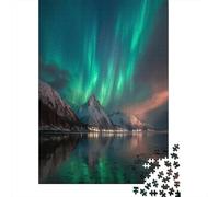Snow Capped Mountains, Fjords And The Northern Lights Rätsel Für Erwachsene || 38x26cm/1000pcs Puzzles Lernspiele Home Decor Puzzles