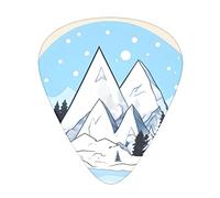 Snow-Capped Mountains Guitar Plectrums Classical Triangle Bass Acoustic And Electric Guitar Plectrums For Guitarists 12 Pieces