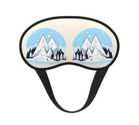 Snow-Capped Mountains Sleep Mask Soft Eye MaskBlindfold Eyeshade Smooth Comfortable Eye Cover with