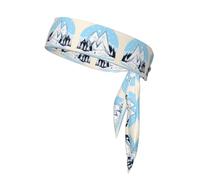 Snow-capped mountains Sports headband for outdoor running, mountain climbing and cycling forehead protection
