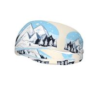 Snow-capped mountains Sports Sweatband Headband Lightweight Stretch Breathable Moisture Absorbing for Men and Women
