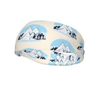 Snow-Capped Mountains Sports Sweatband. Sweat-Absorbent, Breathable, Unisex, Suitable for Running, Fitness, Basketball