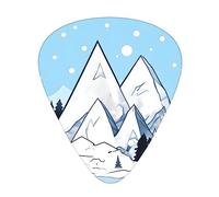 Snow-capped mountains the 12-piece guitar picks include three picks: thin, medium and heavy. suitable for electric, acoustic and bass guitars of all strengths