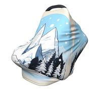 Snow-capped mountains Versatile full-print Stroller Chair Cover/Nursing Cover, specially designed for your baby