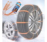 Snow Chains for Car, 12 PCS Universal Adjustable Snow Tire Chains for Sand Snow Mud Emergency Traction