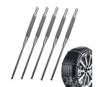 Snow Chains for Car | 5 Piece Tyre Traction,Tire Chains for Cars - for Sedans Suv Truck Pickup Van 165-275mm Winter Driving