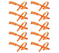 Snow Chains For Car Tires 10 Pieces 90x2cm Rubber Zip Ties For Tires In Snow Reusable Automotive Wheel Anti Skid Chain Adjustable Snows Tire Chain Non Slip Cable Tie Snows Mud Chains