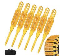 Snow Chains For Car Tires - 6 Pieces Anti-skid Tire Chain - Wear-Resistant Wheel Cover,Winter Ice Lawn Land Urban Field Mountain Van Sedan SU