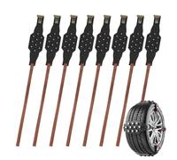 Snow Chains for Car Tires - 8 Piece Adjustable Tyre Traction Chains | Snow Tire Chain for SUV, Truck, Pickup, Van & Sedan 6.5-9.65in, Winter Driving Safety & Ice Roads