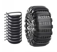 Snow Chains for Cars for BYD Dolphin Surf 2025, Anti-Slip Winter Snows Cable Ties, Adjustable Wheel Tire Tools, Car Accessories,Black-10pcs