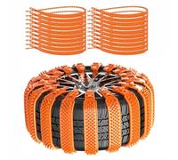 Snow Chains for Cars for Seat Ateca 2016-2024, Anti-Slip Winter Snows Cable Ties, Adjustable Wheel Tire Tools, Car Accessories,Orange-20pcs