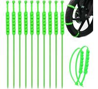 Snow Chains for E-bike Motorbike, 10Pcs Non-slip Tire Chains Wheel Chains for Snow Nylon Ice Breaking Multi-layer Teeth Winter Snow Tire Chains, Green, Tire Socks For Snow