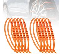 Snow Chains For Trucks | 10 Piece Winter Safety Cable | Brake Chains | To Cold Weather Country Roads Parking Leisure Skiing Mountain Terrain SUV Passenger Car