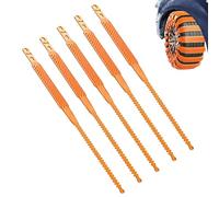 Snow Chains for Trucks - Reusable Traction Cables, 5 Pieces Non-Slip Chain with Clamp for Car Tires - for Cars, Trucks, Sedans, Scooters on the Road and
