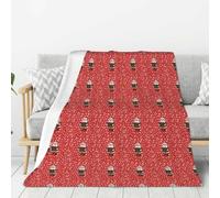 Snow Circle Print Modern Xmas Flannel Blanket 203x152cm | Minimalist Art Throw For Indoor Festive Interior Styling
