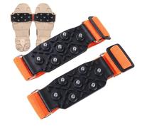 Snow Cleats For Shoes 7 Stud Anti Slip Ice Grippers For Hiking Walking Boot | Prevent Dangerous Outdoor Slip Falls On Ice Snow Soft Flexible Adjustable Fit Secure Traction Gripper Walk Boot