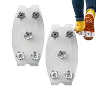 Snow Cleats - Shoes Clear Footwear Traction Studs Anti Skid | Ice Grippers Flexible Slip Resistant Outdoor Winter Safety Accessory for Women, Men or Mountaineering Activity