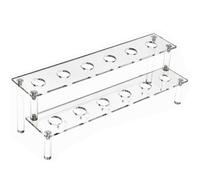 Snow Cone Holder Stand - 12-hole Cone Display Stand Acrylic - 2-layer Transparent Organizer for Cake Pop Freeze Pop Birthday Party Carnival Food Truck Bakery Picnic Appetizer