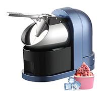 Snow Cone Machine, 250W Stainless Steel Shaved Ice Maker with 4 Blades, Low Noise, Fast 30s Crushed Ice for Home and Canteens