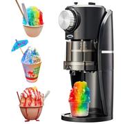 Snow Cone Machine - Shaved Ice Machine Equipped With Stainless Steel Blade Adjustment Knob to Freely Adjust the Thickness of the Snowflakes and 2 Reusable Plastic Ice Mold Cup