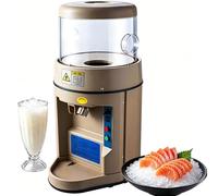 Snow Cone Maker 440W Ice Shaver, Large Capacity 6kg, Manual Texture Adjustment, Forward Reverse Anti-Jam Design for Commercial Use