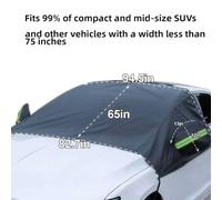 Snow Cover for Windshield and Side Mirrors Designed to Protect Vehicle Windshield and Wipers from Ice and Snow Build Up