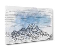 Snow Covered Aoraki Mount Cook Canvas Print | Gallery Wrapped 30mm Frame Wall Art | 24x16 inches | Ready to Hang | Modern Landscape Picture | Living Room Bedroom Lounge Office