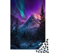 Snow-covered Rocky Mountains, Northern Lights1000 Piece Impossible for Adults Games Gifts Kids Challenge Jigsaw