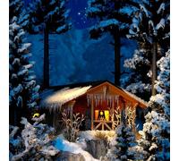 Snow Covered Winter Lodge HO/OO Gauge Busch 1085