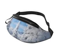Snow-covered winter trees Fanny Pack for Men Women Fashion Running Waist Packs Waterproof Crossbody Bags Everywhere Belt Bag with Adjustable Strap Sports Hip Pack for Travel Wallet