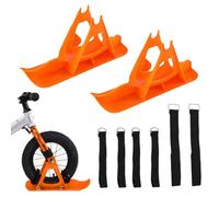 Snow Cycling Sleds - Balance Skis, Scooter Attachment | Portable PC Snowboard With Pedal Mounting Design, Fun Winter Sledge Add-On For Outdoor Snow Play With Kids Push Cart Or Walker Support (PC)
