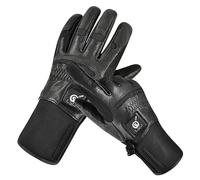 SNOW DEER Heated Gloves rechargeable 2200mAh batteries- Breathable, Touchscreen, Shockproof, Rechargeable Battery, 3-Level Temperature Control, (M)