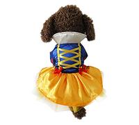 Snow Dog Costume Dog Halloween Costume, Princess Dog Halloween Dress Snow Halloween Cat Costume Pet Apparel, Cute Halloween Cosplay Costume Coat for Halloween Party Christmas Special Events