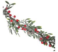 Snow-Dusted Christmas Berry Garland 1.4m - Tree Wrap Or Mantelpiece Display