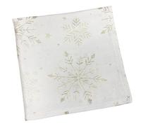 Snow Fall Christmas Champagne/Gold Snowflake Jacquard Napkin - 45cm x 45cm