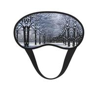 Snow Falling in The Park Print Fashion Sleep Mask, Blackout Eye Mask,Sleeping Eye Mask Suitable for Travel/Yoga/Nap