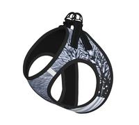 Snow Falling In The Park Print Pet Leash Vest,Breathable Mesh Pet Harness, Reflective For Small Medium Dogs Safe Easy Walking