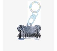 Snow Falling in The Park Printing Acrylic Dog Bone Ornament,Dog Tags Personalized Pet Ornament, Key Chain Bone Shaped Id Tags